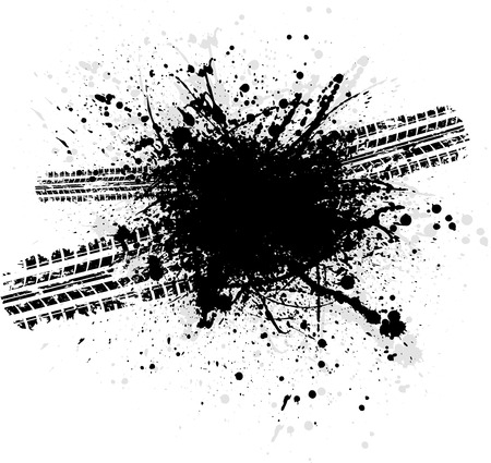 Ink blots tire trackのイラスト素材