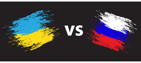 Ukraine and Russiaのイラスト素材