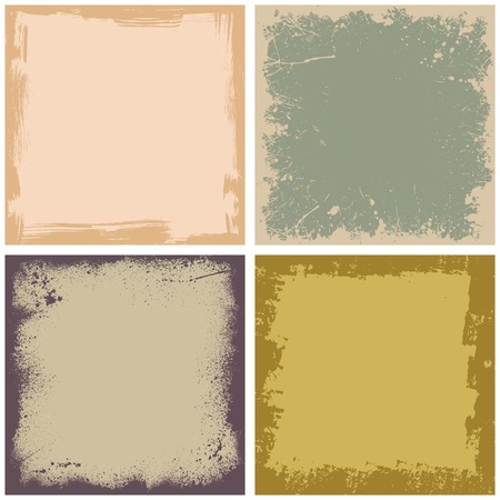 Four grunge framesのイラスト素材