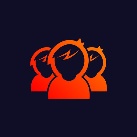 Orange team symbol isolated on blue background. 