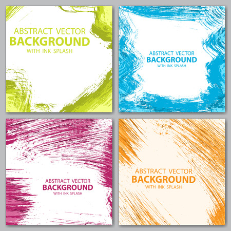 Set of four grunge color backgrounds. eps10のイラスト素材
