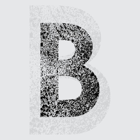 Black grunge letter A on gray background. eps10のイラスト素材