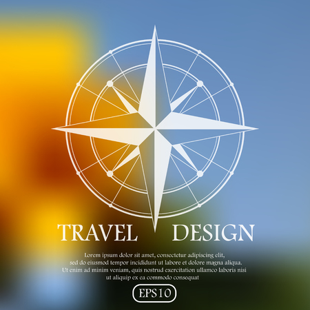 White silhouette of wind rose on mesh background. eps10のイラスト素材