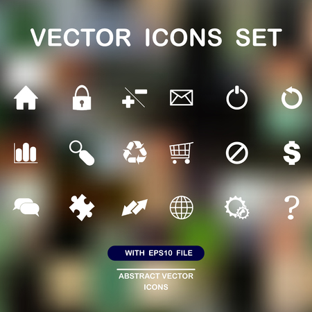White icons isolated on mesh background. eps10のイラスト素材