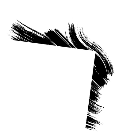 White frame with black grunge strokes. eps10のイラスト素材