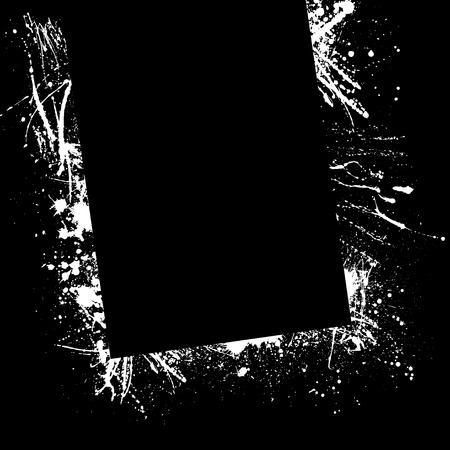 Black background with white ink blots. eps10のイラスト素材