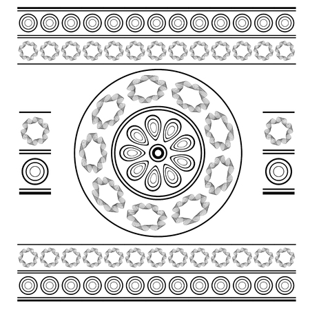 Set of black abstract design elements isolated on white. eps10のイラスト素材