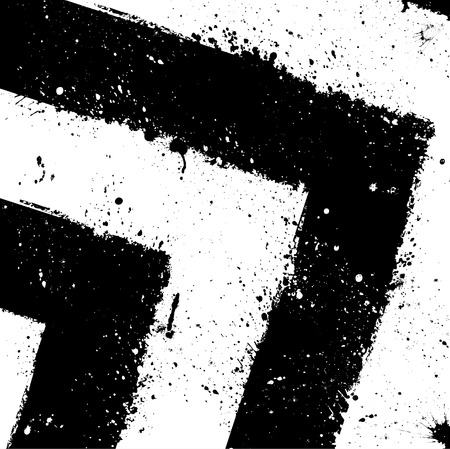 Abstract black and white ink blots background. のイラスト素材