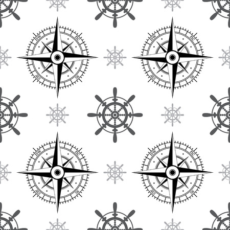 Black wind roses isolated on whiteのイラスト素材
