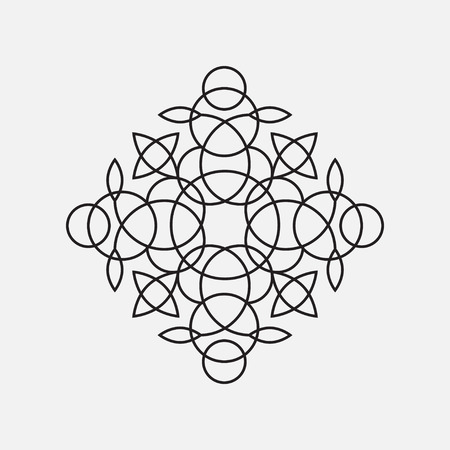 Abstract black monogram isolated on white background.のイラスト素材