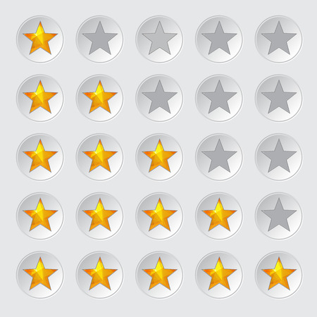 Background with orange rating stars on gray background.のイラスト素材