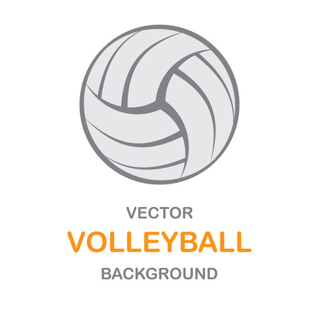 Abstract gray volleyball silhouette isolated on white.のイラスト素材