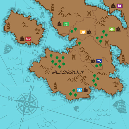 Ancient world mapのイラスト素材