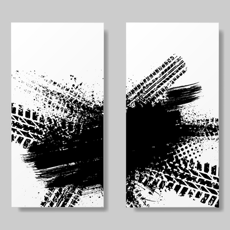 Poster templates with grungeのイラスト素材