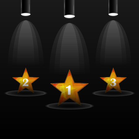 Electric searchlight with starsのイラスト素材