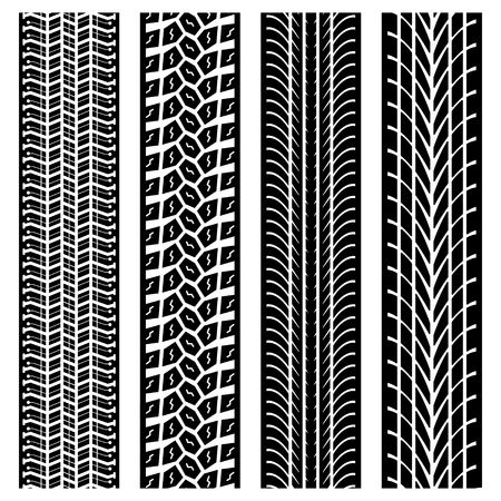 Tire tracks setのイラスト素材