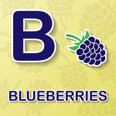 Alphabet fruit and vegetablesのイラスト素材