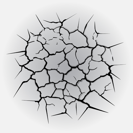 Cracks circle epicenterのイラスト素材