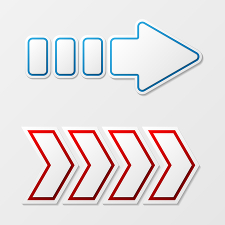 Arrows with shadowのイラスト素材