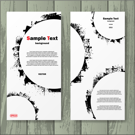 Wooden parquet with two postersのイラスト素材