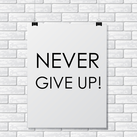 Never give upのイラスト素材