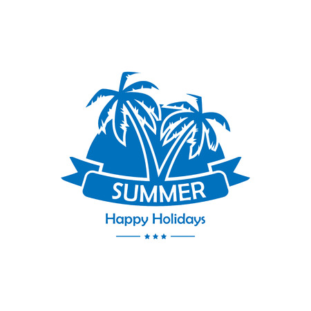 Palms summer backgroundのイラスト素材
