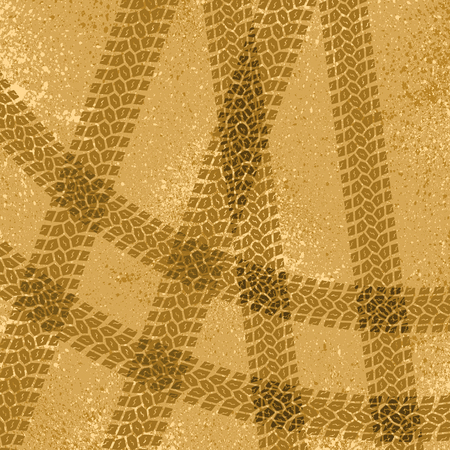 Tire tracks on sandのイラスト素材