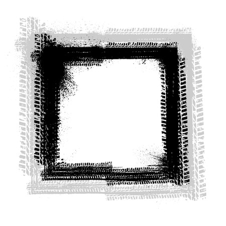 Grunge tire track frame.のイラスト素材
