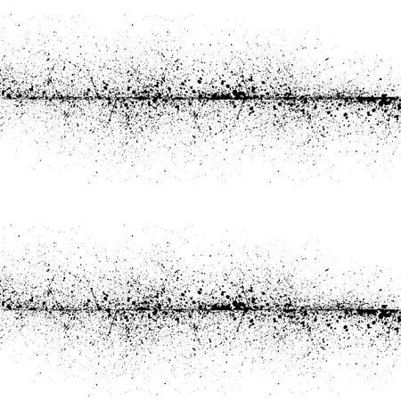 Abstract black ink blots background, vector illustration.のイラスト素材