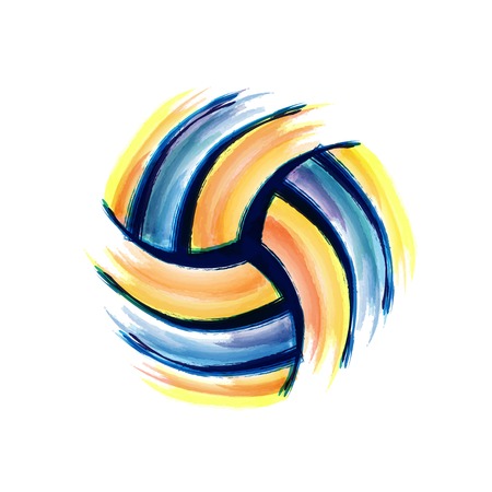 Volleyball brush backgroundのイラスト素材