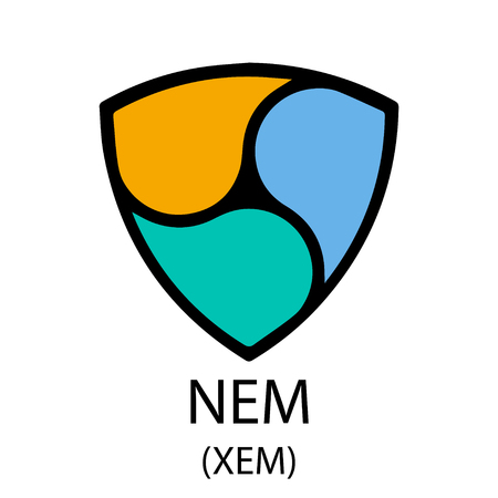 Nem cryptocurrency symbolのイラスト素材