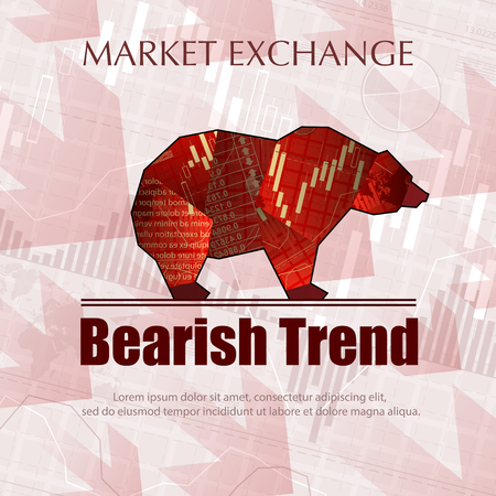 Bearish market trendのイラスト素材