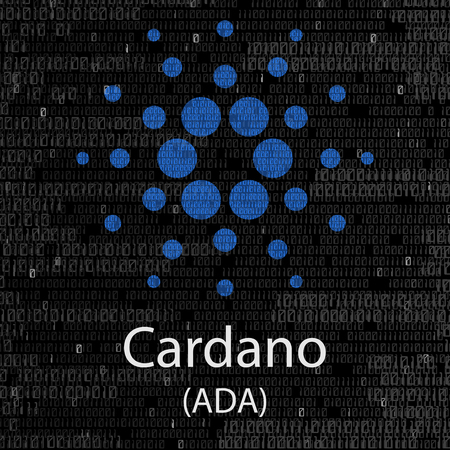 Cardano cryptocurrency backgroundのイラスト素材