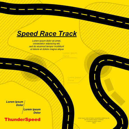 Yellow track background isolated on plain background.のイラスト素材