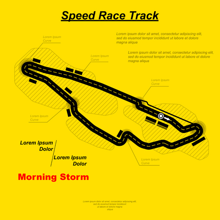 Sports car speed circuit Vector illustration.のイラスト素材