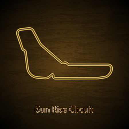 Highway motosport circuit outline Vector illustration.のイラスト素材