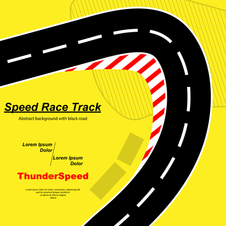 Yellow road background Vector illustration.のイラスト素材