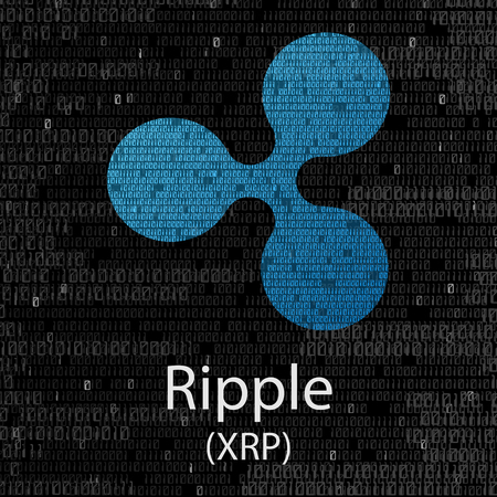 Ripple cryptocurrency backgroundのイラスト素材