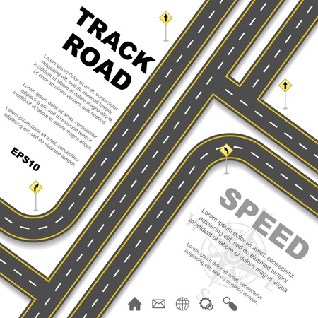 Different road set backgroundのイラスト素材