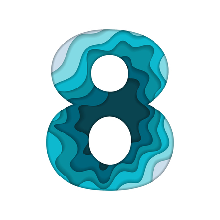 Blue number eightのイラスト素材