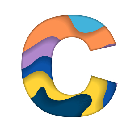 Colorful letter Cのイラスト素材
