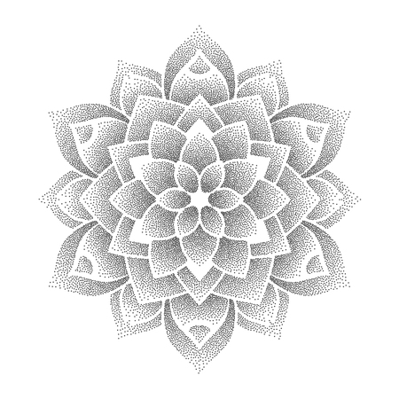 Dotted flower symbolのイラスト素材
