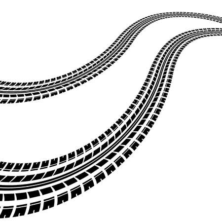Waves tire tracksのイラスト素材