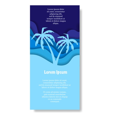 Two paper cut palmsのイラスト素材