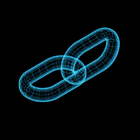 Two chain linksのイラスト素材