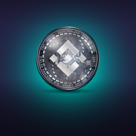 Binance metal coinのイラスト素材