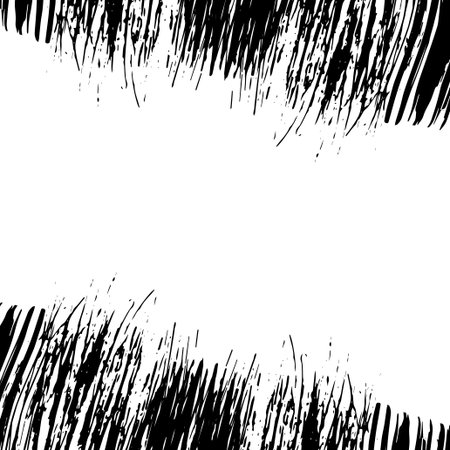 White background with black brush horizontal lines frameのイラスト素材