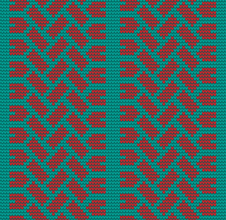 Seamless red tire track knitting
