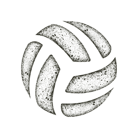 Volleyball grunge dots silhouetteの写真素材