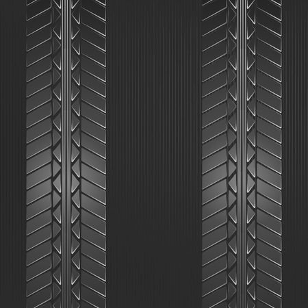 Dark gray tire track background with outlineのイラスト素材